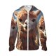 thumbnail image 1 of Fotbe Fluffy Alpaca Mountain Meadow Chaqueta con Protección Solar UPF 50+ para Hombre y Mujer, Camisa con Capucha y Bolsillos-Large, 1 of 7