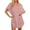 Red, variant on Women's Comfortable Solid Color V-Neck Short Sleeve Sleep Dress for Relaxing Nights Red,S