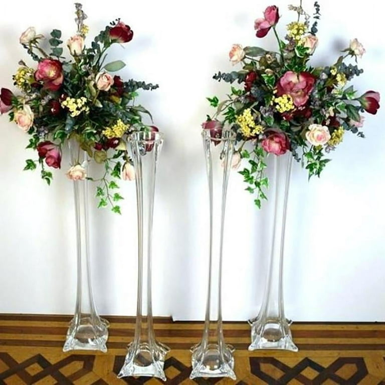 Set of 12 pieces 12 Inches Tall Glass Eiffel Tower Vases for Centerpieces,  Flowers, Decorations, and Gifts (12 pieces - Clear) - Walmart.com