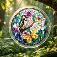 thumbnail image 5 of Acrylic Puzzles Suncatcher Window Hanging, 83 Pieces 7.4 Inch Sun Catcher Stained Glass Acrylic Puzzle Decoration for Women Men Mom Birthday Home Decor (Blossom Songbirds Animals), 5 of 8
