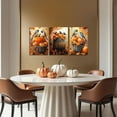 thumbnail image 3 of Hieng Autumn Wall Art 3 Pieces Pumpkin with Sparrows Picture Prints Fall Harvest Birds Canvas Painting Thanksgiving Theme Artwork for Farmhouse Decor Unframed, 3 of 6