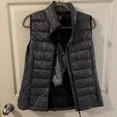 thumbnail image 3 of 32 Degrees Heat Vest Women's Blue Denim Lightweight Puffer Packable Zipper Pockets, 3 of 5