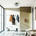 thumbnail image 2 of Art Decor Semi Flush Mount Ceiling Light Ribbed Glass Ceiling Light Fixture, 2 of 6