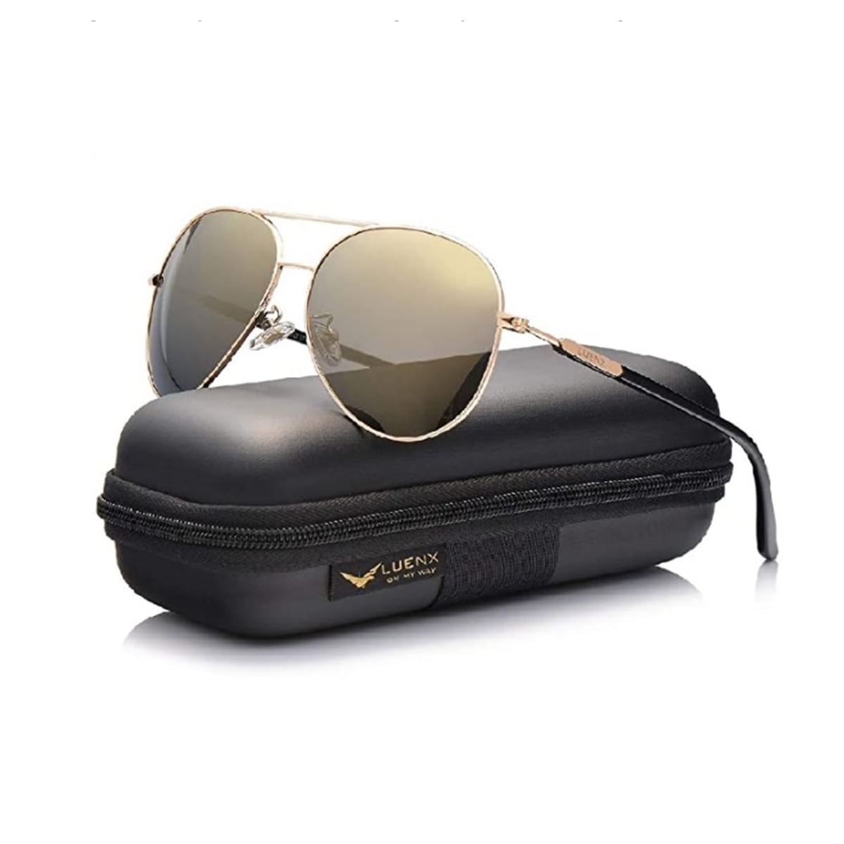 Polarized Driving UV 400 Protection 60 MM LUENX Aviator Sunglasses for Men Women 