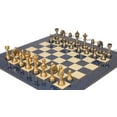 thumbnail image 6 of Classic Persian Staunton Solid Brass Chess Set with Blue Ash Burl & Erable High Gloss Chess Board, 6 of 9