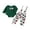 Green, variant on Baby Toddler Boy Christmas Clothing Set 0 3 6 12 18 Months Tree/Gingerbread Print Bow Tie Long Sleeve Romper Long Suspender Pants Outfits