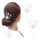thumbnail image 1 of Getacota Accesorios para el cabello de novia, accesorios para el cabello, perlas, diamantes de imitación, cristal plateado, flor, hoja, vid, peine lateral, tocados, alfileres dulces para mujeres y niñ, 1 of 5