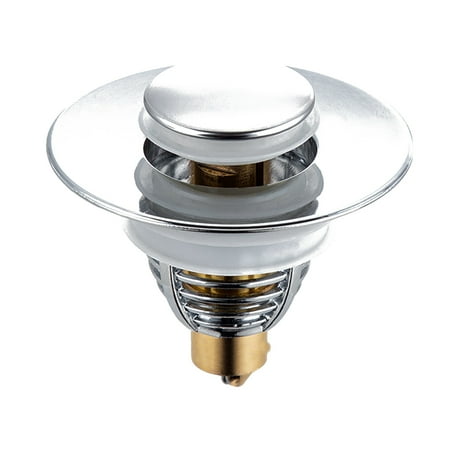 

Smrinog Stainless Steel Bounce Core Push Drain Filter Hair Catcher Wash Basin Plug