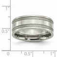 thumbnail image 5 of Titanium Grooved 8mm Brushed and Polished Band, 5 of 9