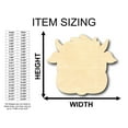 thumbnail image 2 of Unfinished Wood Cute Cow Head Shape - Craft - up to 46" DIY 46" / 1", 2 of 3
