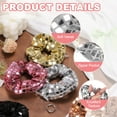 thumbnail image 3 of Uxcell 4pcs Velvet Scrunchie with Pocket Zipper (2 Inch) - Bright Elastic Bands Hair Ties Girls Women Hidden Compartment Pockets, for Ponytail Holder Travel Coins Keys, White, 3 of 6