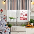 thumbnail image 6 of 2 Pack Valances for Windows, Red Blue Striped Window Valances for Living Room/Bedroom/Bathroom, Boho Vintage Abstract Colorful Striped Light Filtering Kitchen Curtain Valance 42"W x12" L, 6 of 9
