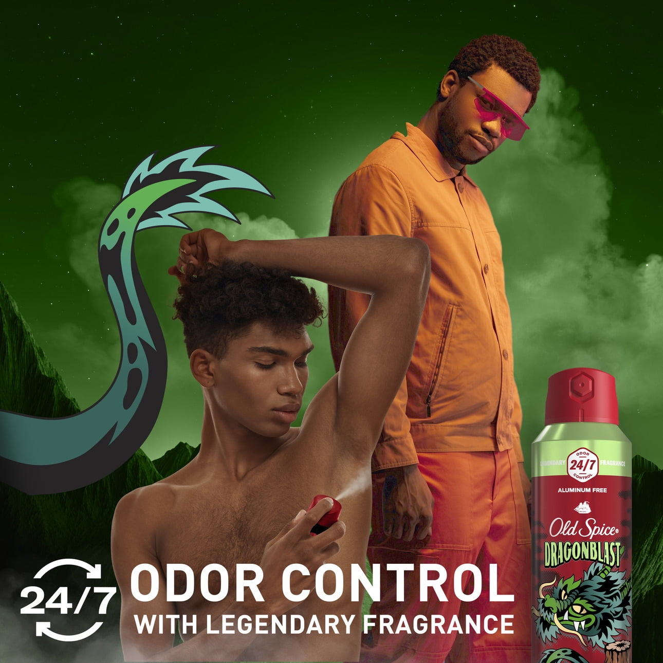 Old Spice Aluminum Free Body Spray for Men, Dragonblast, 5.1 oz