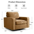 thumbnail image 2 of COOLHUT 360° Swivel Accent Chair Set of 2, 36.2" Wide Accent Chair Armchair, Comfy Upholstered Single Sofa Chair for Living Room and Bedroom, Oatmeal, 2 of 11