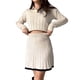 thumbnail image 1 of Conjunto de 2 Piezas Vintage con Cuello Tipo , Larga, Falda Corta y Cintura Alta para Mujer Lechoso M, 1 of 6