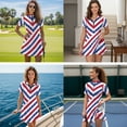 thumbnail image 3 of Aplkyhs Patriotic American Flag Matching Golf Shirts for Couple 4-Way Stretch Matching Couple Tennis Shirts Workout Athletic Dresses Breathable Fabric for Golf,Tennis,Hiking,Running,Gym, 3 of 6