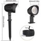 thumbnail image 2 of Outdoor LED Spotlight 7W 2PC Warm White 2700K IP66 Waterproof 500LM Outdoor LED Lighting with Stake 85-265V/AC Quilted Garden Light for Patio Pathway, 2 of 5