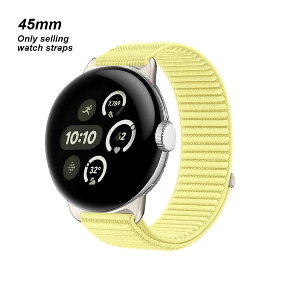 Nylon Woven Watch Strap for Google Pixel Watch 4, Wild Mountain Pattern Band, Soft Comfortable Velcro Replacement Strap, 41/45mm