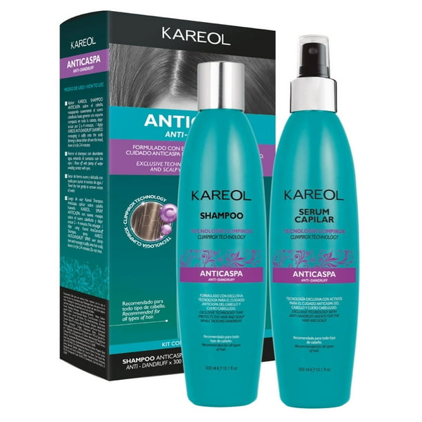 Kareol Kit Anticaspa Serum y Shampoo · Protege Cuero Cabelludo KAREOL Anticaspa