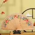 thumbnail image 6 of Tizuqe Hand-Painted Fan Classical Folding Fan Spanish Wood Fan Cheongsam Matching Fan, 6 of 15