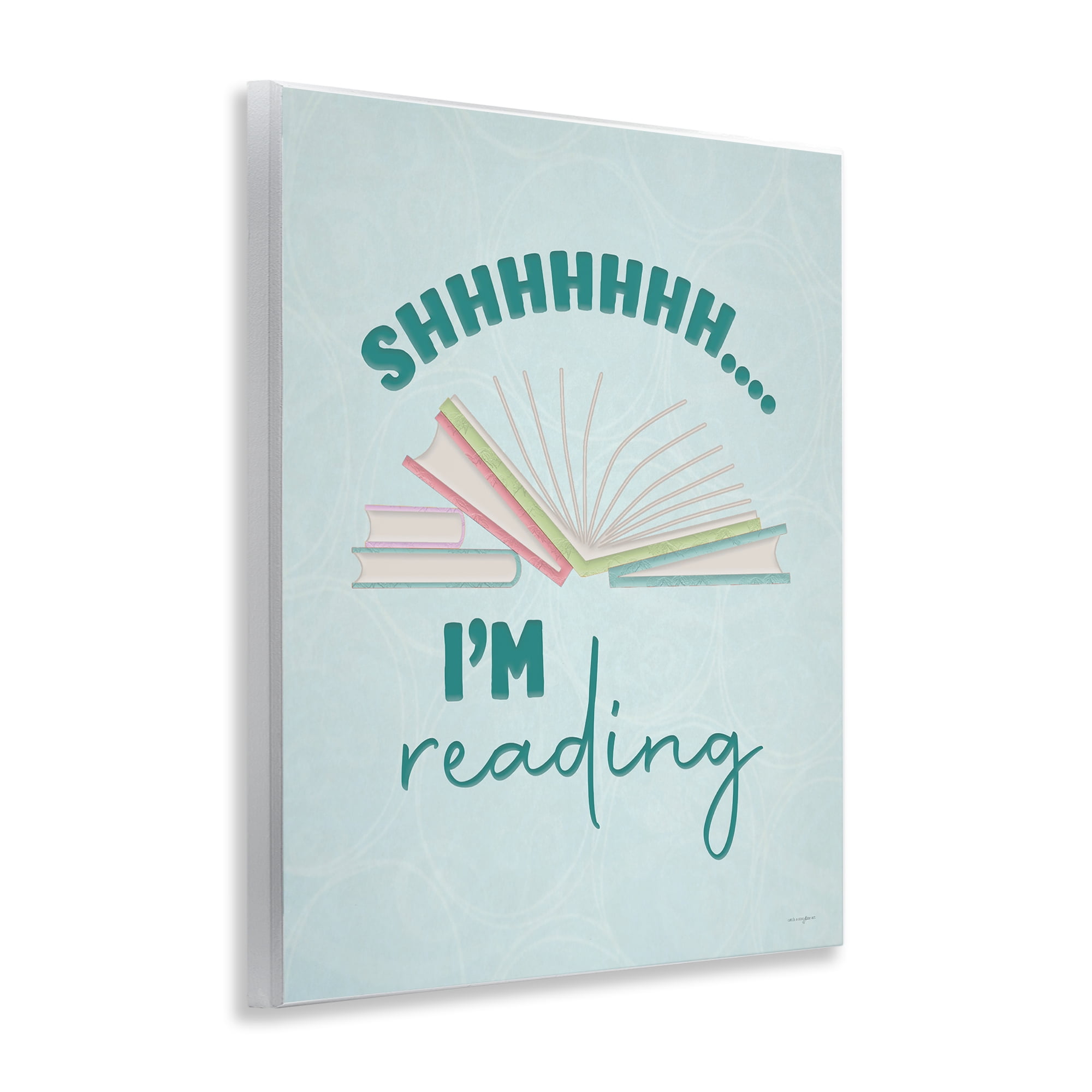 Stupell Industries Shhh I'm Reading Wall Plaque Art, design by Seven Trees Design