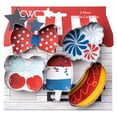 thumbnail image 2 of Cook With Color 5-Piece Stainless Steel Cookie Cutter Set, Patriotic Holiday Shapes for Sandwiches and Baking, Red, White, and Blue, 2 of 5