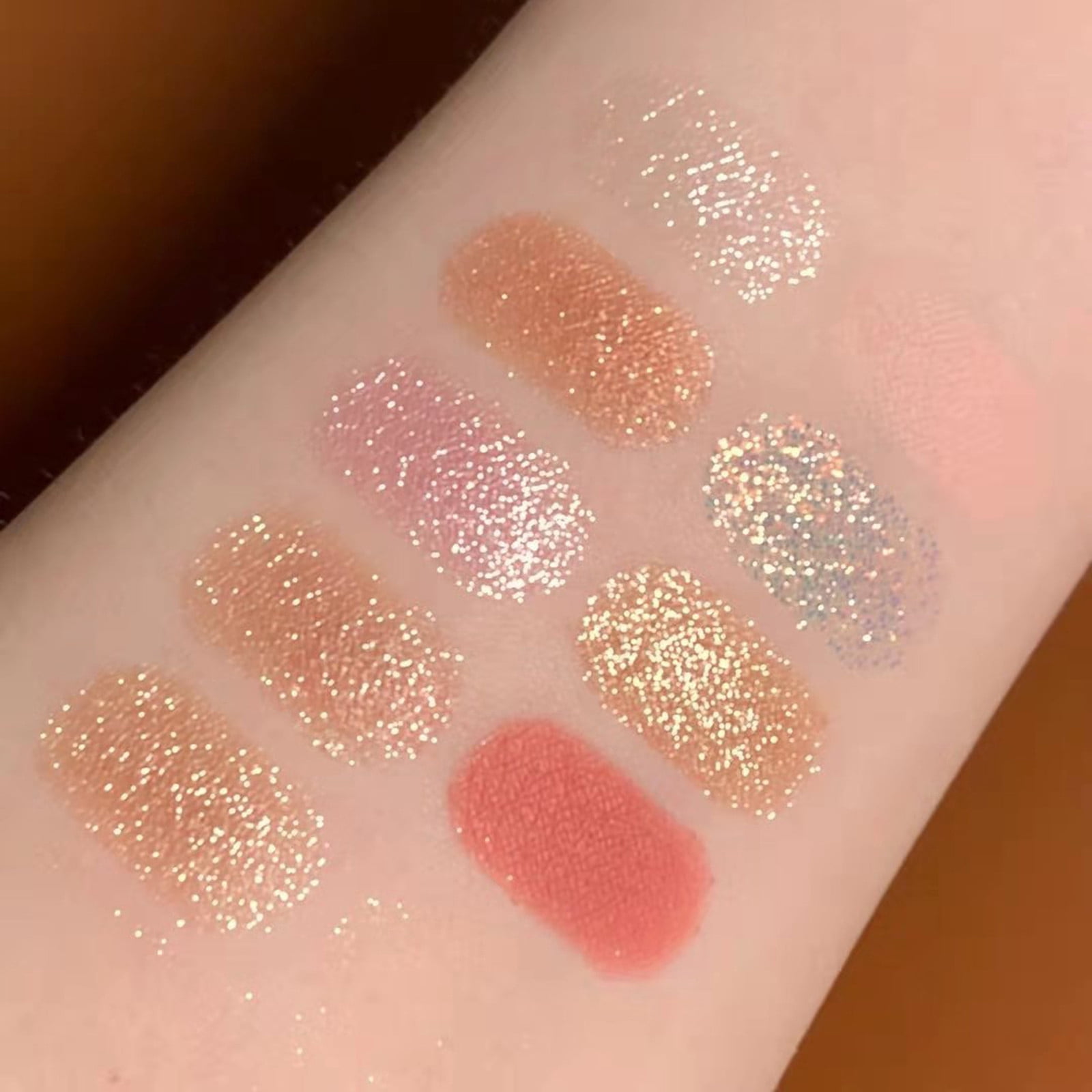 Korean Glitter Liner Makeup for Preteen Garb2art Cosmetics Sparkling Earth Neutral Eye Shadow Hand Pallet Makeup Make up Pallet Cute Makeup Glow in The Dark Neon Make up Shadow 370 Wet