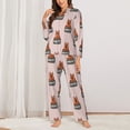 thumbnail image 2 of Pajama Sets for Women 2 Pcs, German Shepherd Dog No.1021 Button Down Long Sleeve Sleepwear Lounge PJ Sets, 2 of 6
