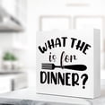 thumbnail image 5 of Zomyto 7x7 In Funny Kitchen Wooden Box Sign - What the is for Dinner, 5 of 7