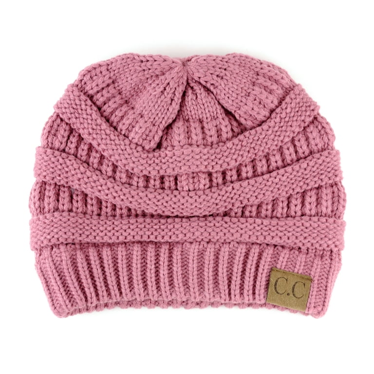 Women\'s Slouchy Rose Pink Beanie Winter Warm Chunky Skull Cable Knit Hat Cap Red Knit Hat Slouchy Beanie Women Red Wool Cape Cable Knit  main image 3