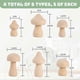 thumbnail image 2 of 30 Pieces Unfinished Wooden Mushroom 6 Sizes of Natural Wooden Mushrooms for Arts & Crafts Projects, 2 of 5