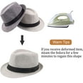 thumbnail image 5 of Ultrafun 5 Pack Men Women Fedora Short Brim Classic Summer Beach Sun Hat Panama Cap (Multicolor-1, Medium), 5 of 5