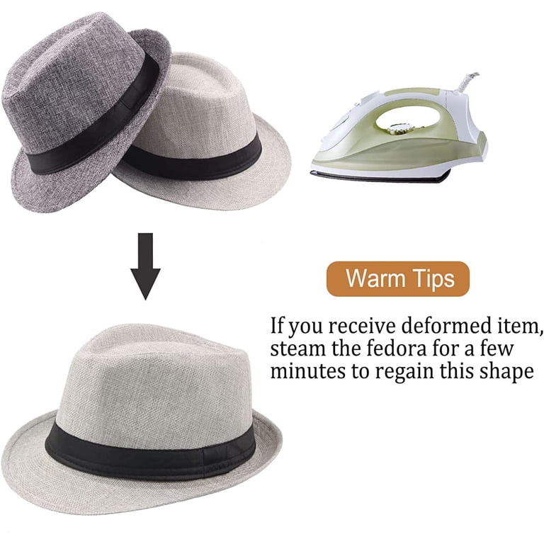 Ultrafun Unisex Fedora Hat 5 Pack, Short Brim, UV Protection  display picture 2