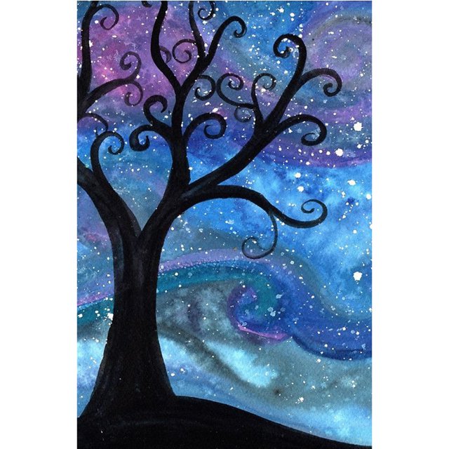 Taladro pintura de diamante (DB5854) 5D DIY fantasía completa noche bordado de punto de cruz 30x40cm Hugtrwg Para estrenar