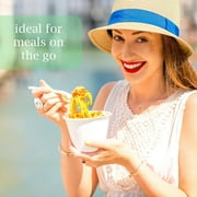PLASTICPRO Disposable Plastic Forks Heavyweight Utensils Silverware, White, Pack of 1000
