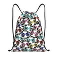 thumbnail image 1 of Kdxio Panda And Glasses Pattern Drawstring Bag for Gym Sports School Travel Lightweight Sackpack with Adjustable Cords Waterproof Fabric-Small, 1 of 6