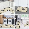 thumbnail image 5 of Geometric Flower and Dahlia Beige Anti Fatigue Kitchen Rugs Set Of 2, Non Slip Washable Decorative Floor Mats for Kitchen Sink Laundry, 17"x30" and 17"x47", 5 of 6