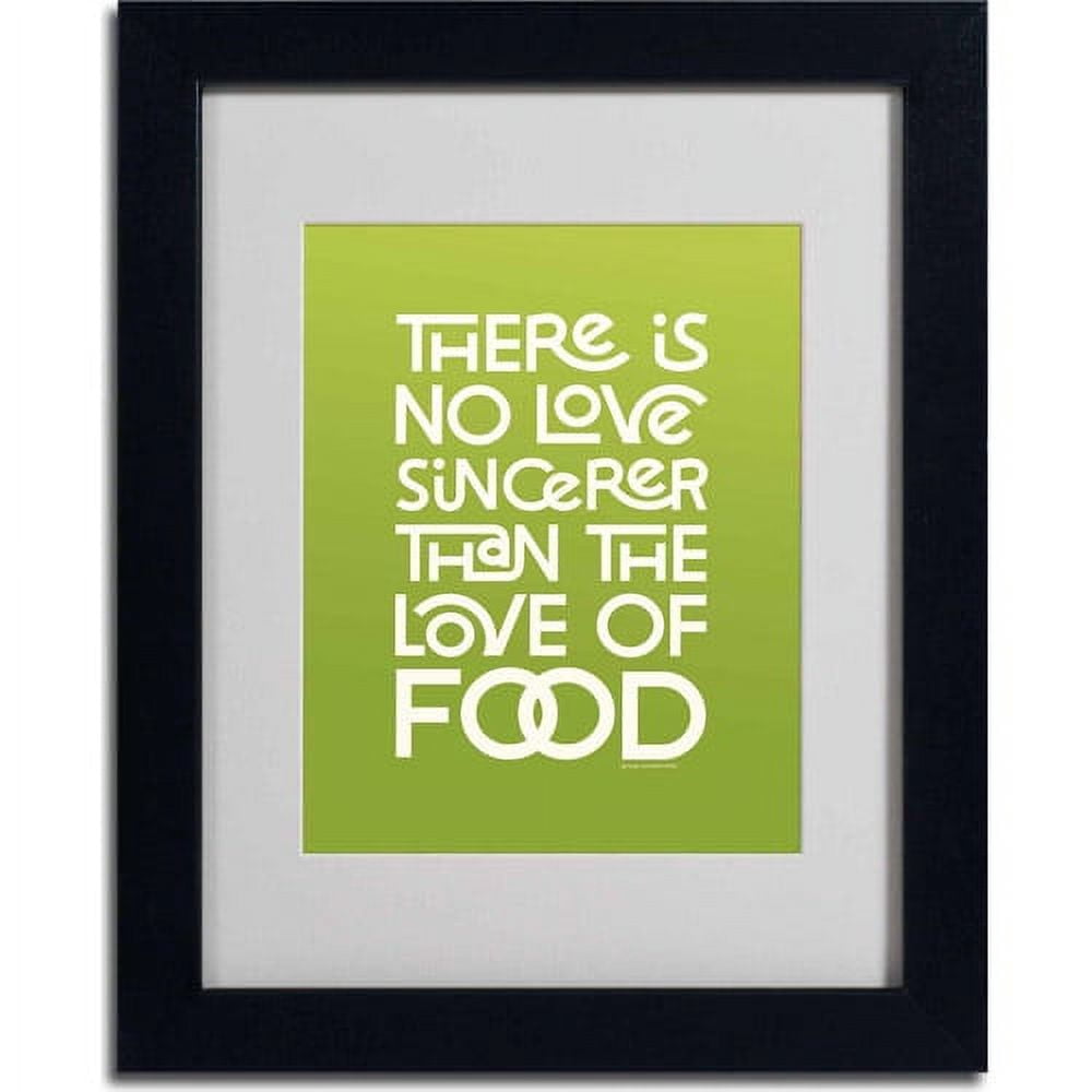 Trademark Fine Art "Sincere Love of Food" Canvas Art by Megan Romo, Black Frame