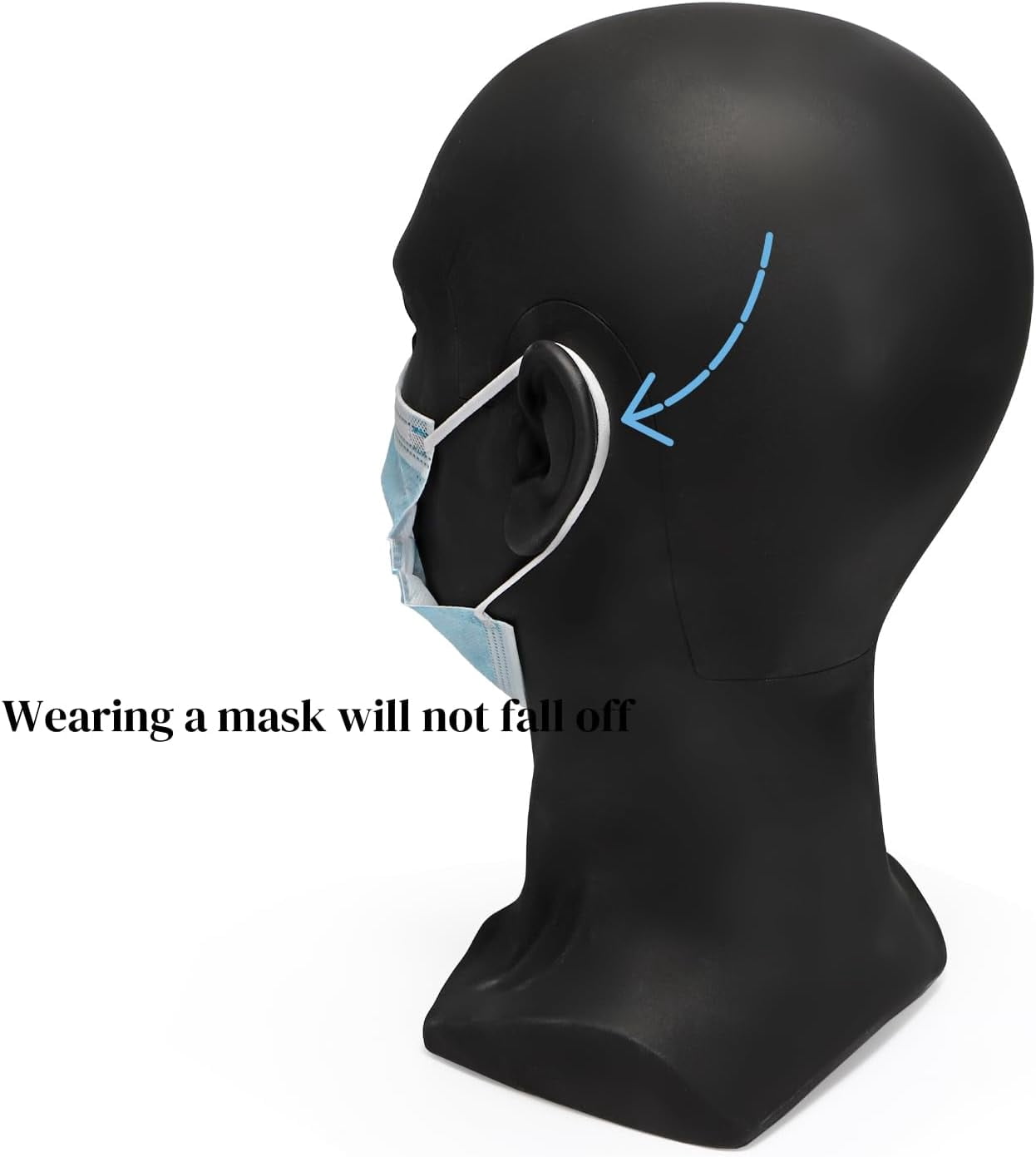 Male Mannequin Head for Hats, PVC Manikin Head with Mount Hole, Professional Display Styling Head for Wigs, Hats, Scarfs, Headphone, Sunglasses, Headdress