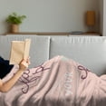 thumbnail image 3 of Romantic Soft Flannel Fleece Throw Blanket, Valentine's Day Love Typography with a Soft Color Palette Romantic Pattern, Cozy Plush for Indoor and Outdoor Use, 50" x 60", Multicolor, by Ambesonne, 3 of 5