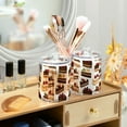 thumbnail image 3 of Yayeee 2 Pack Qtip Holder Bathroom Cotton Swab Canister with Lid Clear Dispenser Set, White Cakes Pattern, 3 of 6