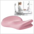 thumbnail image 3 of Cojín de asiento de espuma viscoelástica, Corrector contorneado, cojín lele transpirable para silla de oficina, viajes, trabajadores de oficina - Rosa perfecl Cojín de asiento de espuma viscoelástica, 3 of 8