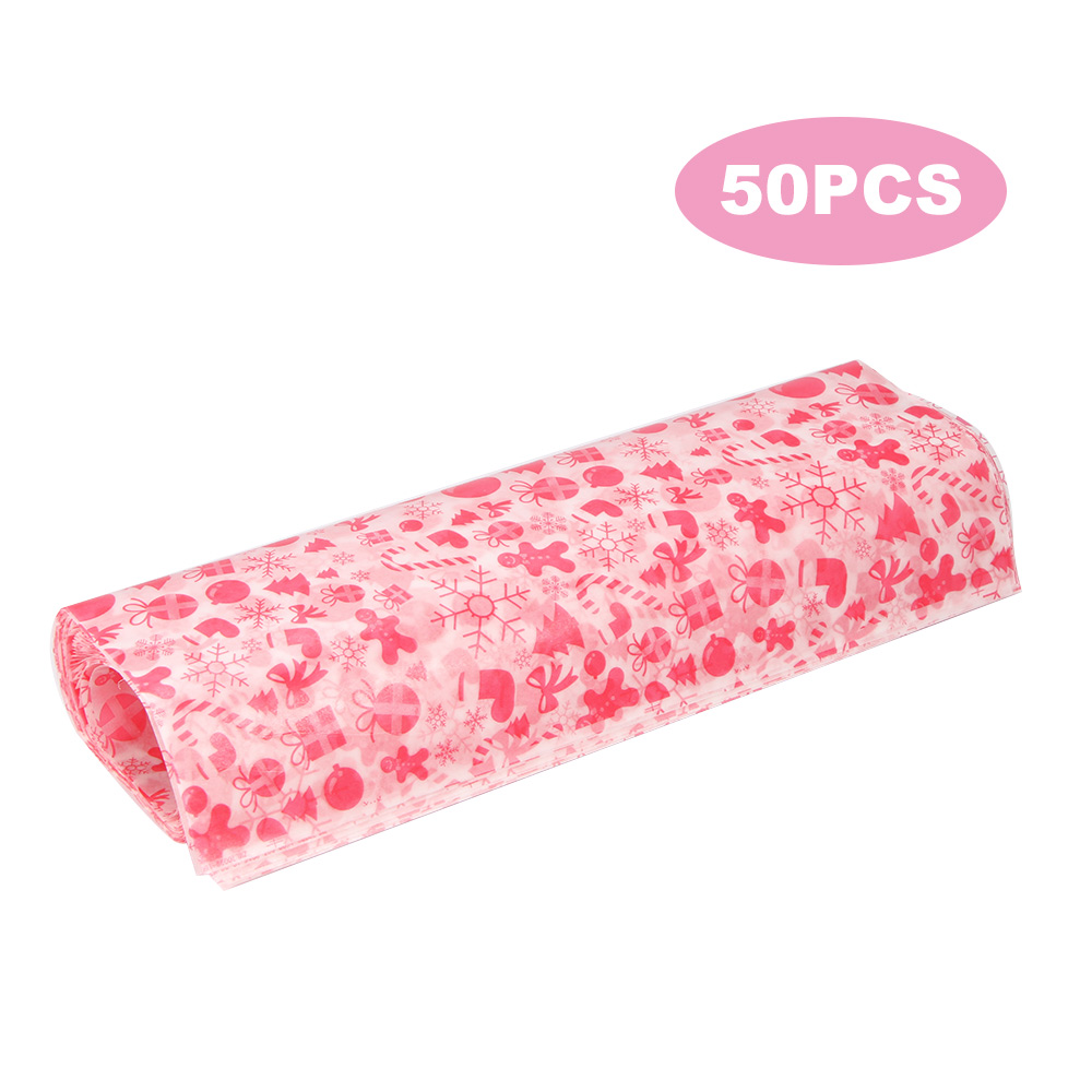TiooDre 50pcs Christmas Wax Paper Wax Paper Food Grade Grease Paper