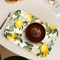 thumbnail image 5 of Serving Trays with Handles, 14.5 x 9.8 inch Rectangular Plastic Tray for Restaurant, Kitchen, Lemon And Lemon, 5 of 7
