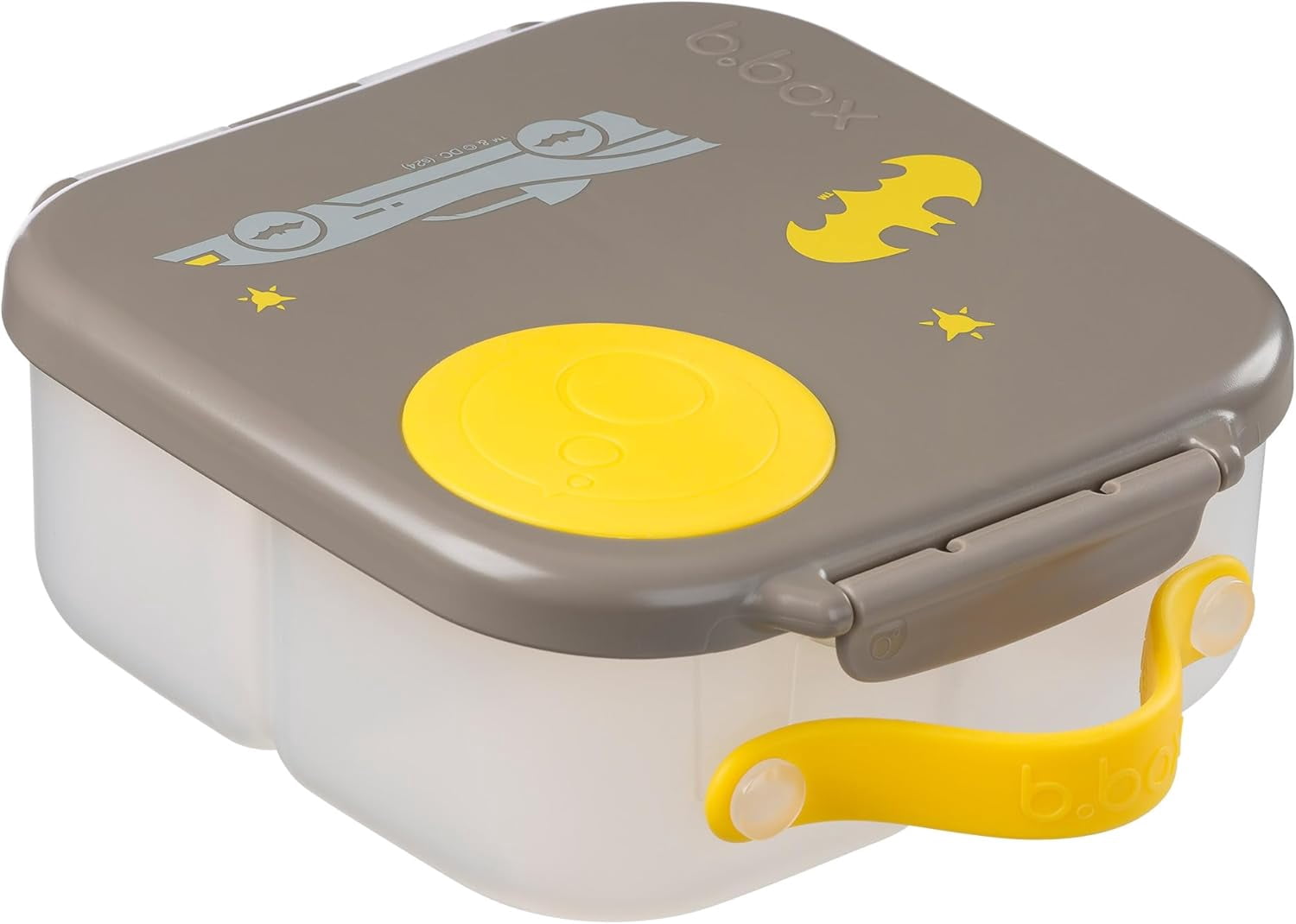 b.box Batman Mini Lunch Box for Kids: Bento Box, Lunch Snack Container Ages 3+, BPA Free (4¼ Cup Capacity)
