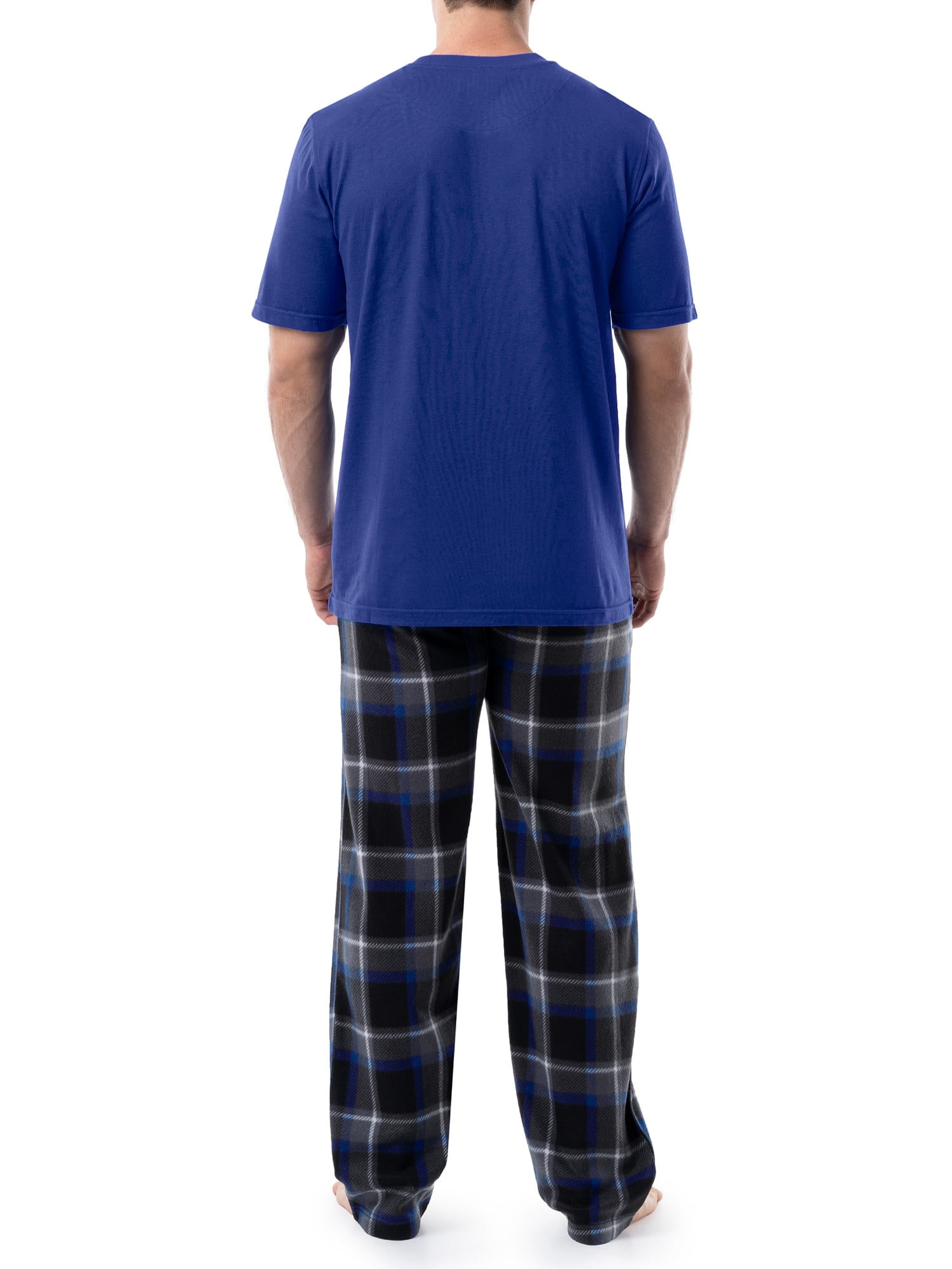 Fruit of The Loom Men's Crewneck Tee and Fleece Pajama Pants