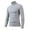 Grey, variant on Male Winter High Collar Thermal Underwear Long Sleeve T-Shirt - Fashion Basic Plain Design, Warm Fleece Lining - Perfect for Cold Weather, Ski Base Layer, Winter Commute,