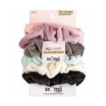 thumbnail image 4 of (2 pack) Scunci The Original Scrunchie Hair Ties in Soft Velour, Assorted Pastels and Black, 6 Ct, 4 of 10