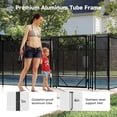 thumbnail image 4 of 4×2.5 ft Pool Fence Gate for Inground Pools, Mesh Pool Fence Door with Lock, Welded Frame with 350GMS Teslin Mesh, Black, 4 of 7