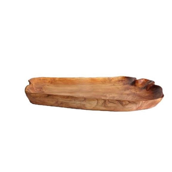Greener Valley Hand-Crafted Root Wood Live Edge Platter (Large - 20-21")